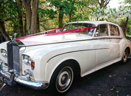 White Rolls Royce Cloud for wedding hire in Woking